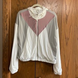 Zyia Cream Block Soft Zipper Hoodie